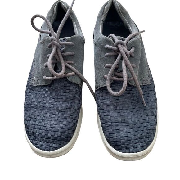 UGG Hepner Grey Suede Leather Woven Trainer Lace Up Shoe Sneaker Mens 8.5 - Picture 15 of 15